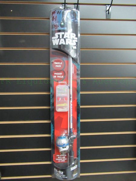 lot 400 image: NEW Star Wars Disney R2-D2 fishing pole combo set