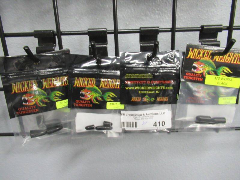 lot 410 image: NEW Wicked Weights fishing lures