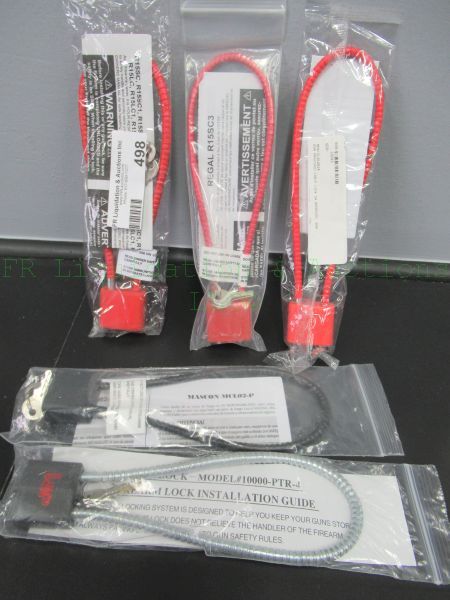lot 498 image: Firearms cable safety locks