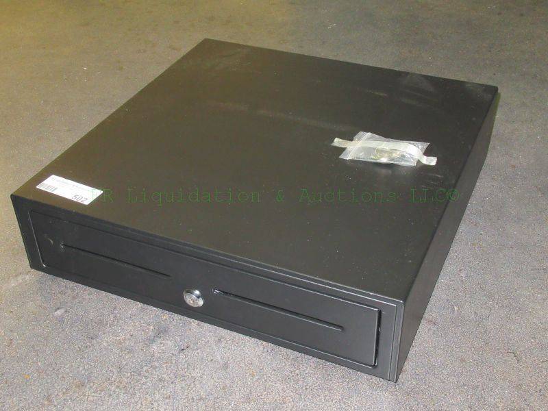 lot 502 image: Locking metal cash drawer with keys