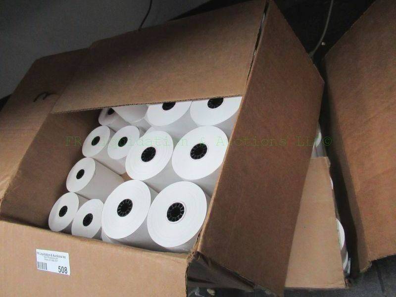 lot 508 image: Thermal print receipt paper rolls 2 boxes