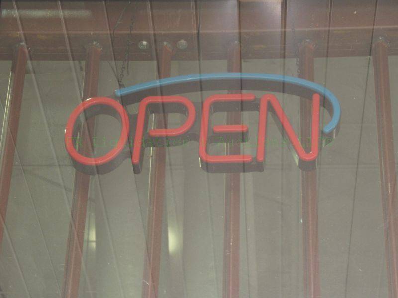 lot 523 image: Lighted Open window signs, 2 count