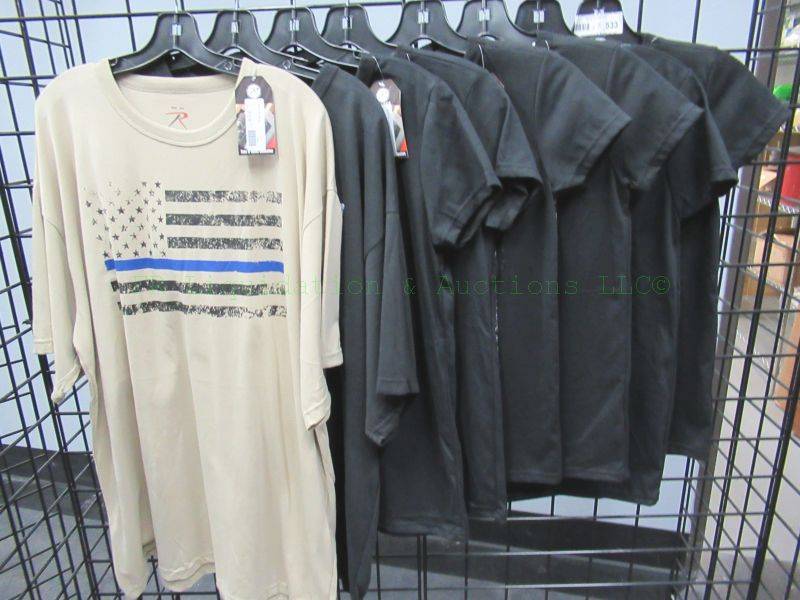 lot 533 image: NEW Police support American flag Rothco T-shirts