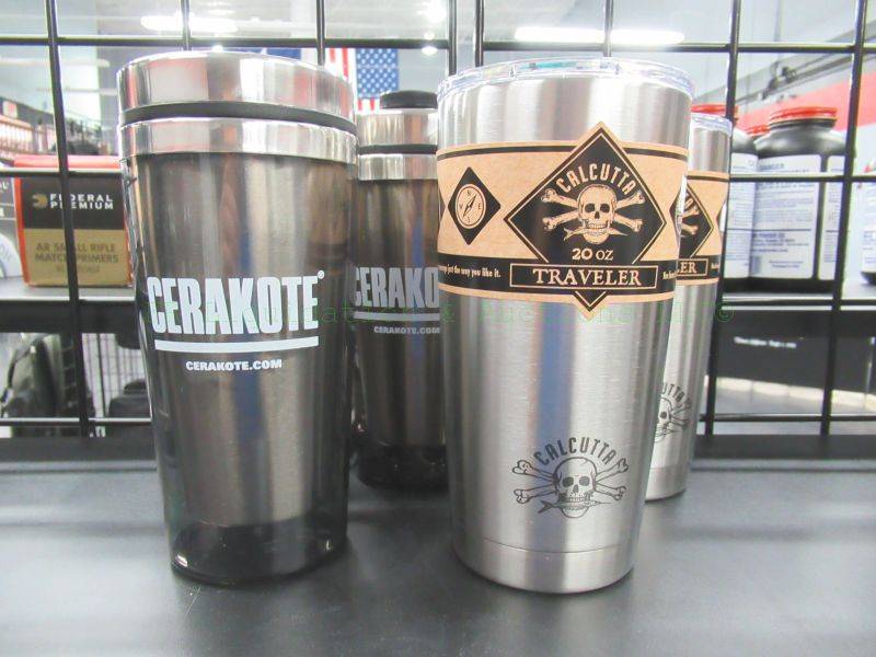 lot 548 image: NEW Calcutta & Cerakote 20 oz. stainless steel tumbler coffee cup with lids