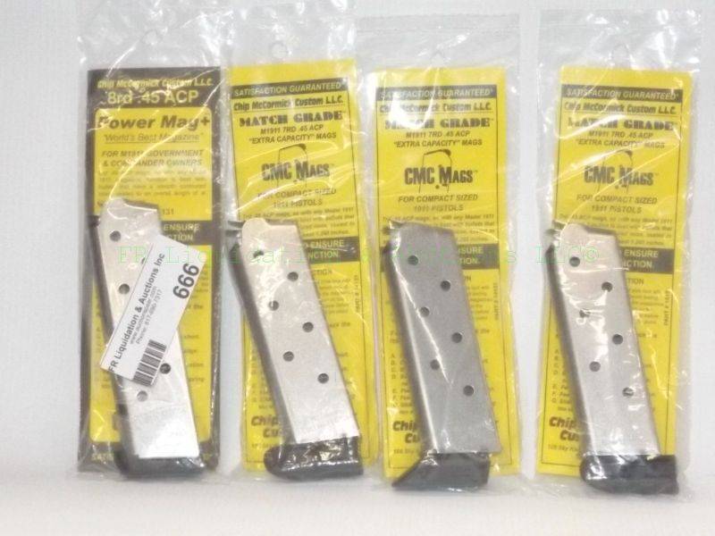 lot 666 image: NEW CMC pistol magazines .45 ACP 7 round