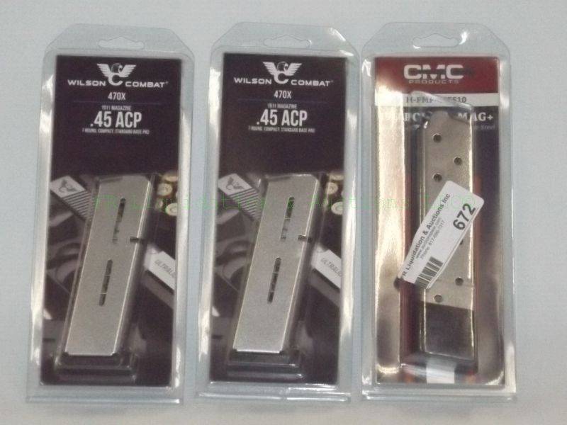 lot 672 image: NEW Wilson combat .45 ACP pistol magazines