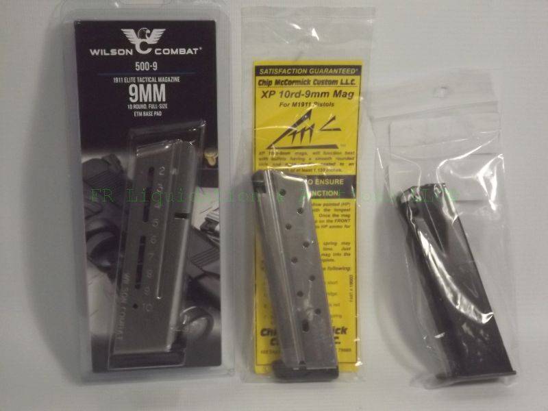 lot 676 image: NEW Wilson combat & CMC 9mm pistol magazines