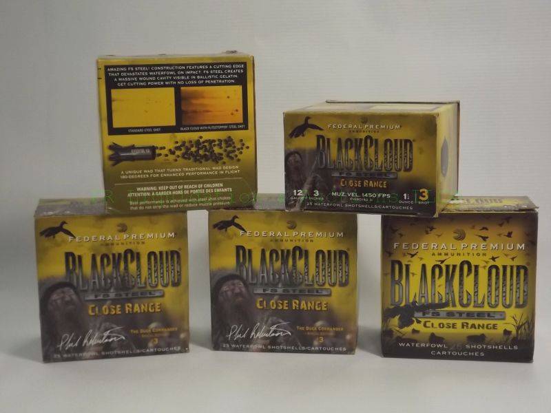 lot 726 image: Federal Premium Black Cloud 12 gauge 3 shotgun ammunition