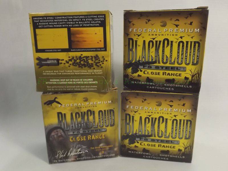 lot 727 image: Federal Premium Black Cloud 12 gauge 3 shotgun ammunition