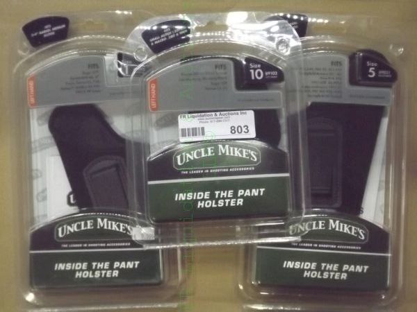 lot 803 image: NEW Uncle Mikes pistol holsters