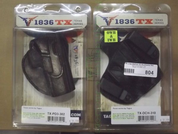 lot 804 image: NEW Tagua Texas series leather pistol holsters