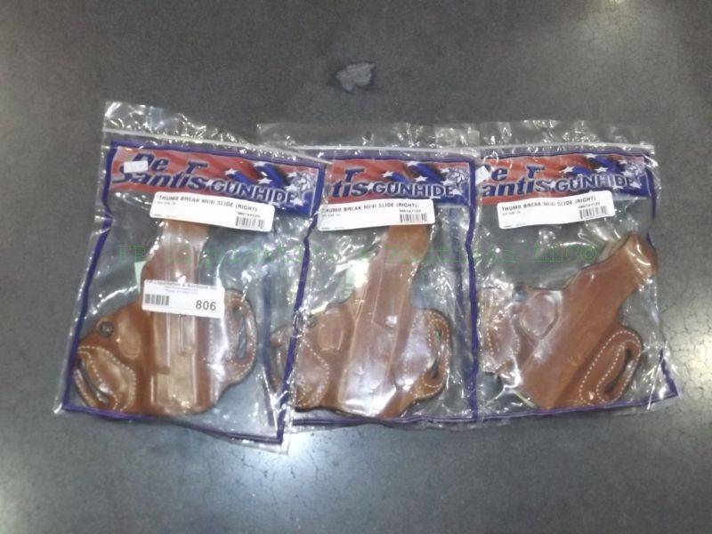 lot 806 image: NEW De Santas leather pistol holsters