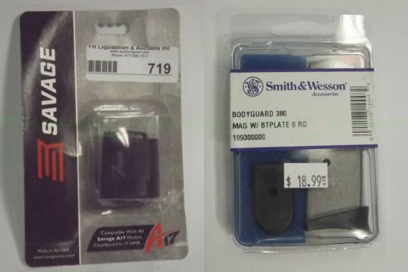 lot 719 image: NEW Savage A17 & S&W Bodyguard 380 pistol magazines