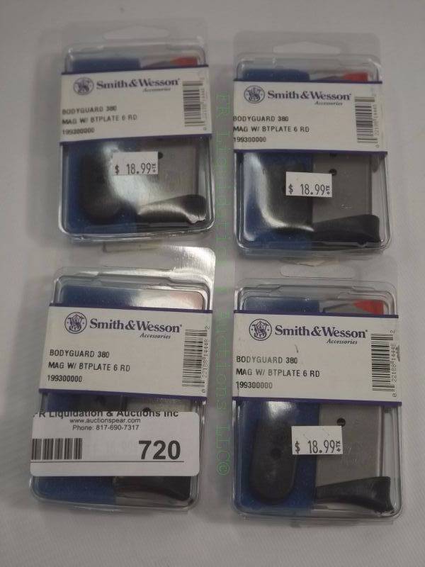 lot 720 image: NEW Smith & Wesson Bodyguard .380 pistol magazines