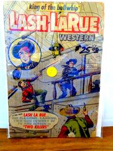 lot 2 image: $$$ LASH LARUE WESTERN #51 1954 CHARLTON GOLDEN AGE