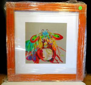lot 62 image: ORIGINAL COLORFUL PEACOCK MANTIS SHRIMP SIGNED BY ARTIST