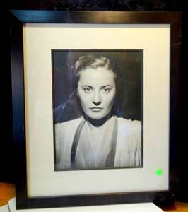 lot 68 image: VINTAGE HOLLYWOOD - CUSTOM FRAMED BARBARA STANWICK BW POSTER PRINT