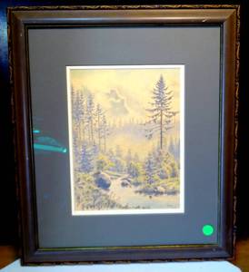 lot 74 image: WINTER SCENE SIGNED BY UNKNOWN ARTIST - POSSIBLE J MEYER - 1951 BEAUTIFULLY MATTED AND FRAMED UNDER GLASS