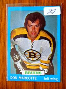 lot 29 image: 1973-74 Topps Don Marcotte #89 Boston Bruins
