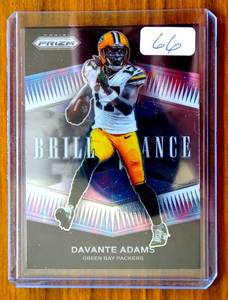 lot 66 image: 2021 Panini Prizm Brilliance #B-14 Davante Adams Green Bay Packers