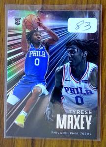 lot 83 image: HOT ROOKIE CARD - 2020-21 Panini Chronicles - Essentials Tyrese Maxey #208
