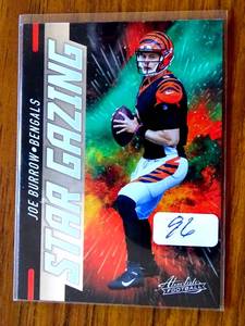 lot 96 image: 2021 Panini Absolute  Joe Burrow Star Gazing #SG19 Cincinnati Bengals