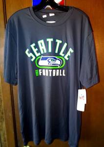 lot 110 image: NEW WITH TAGS - SEATTLE SEAHAWKS NFL TEAM APPAREL MOISTURE WICKING MENS XL $$$
