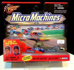 lot 55 image: NASCAR Micro Machines Jeff Gordon vs Rusty Wallace Dueling Drivers NIP Sealed $$