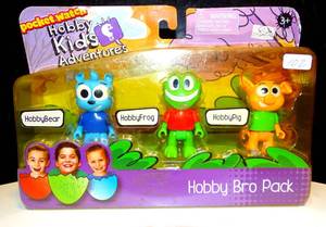 lot 102 image: Hobby Kids Adventures Hobby Bro Pack Hobby Bear Hobby Frog Hobby Pig New 2019