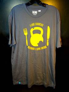 lot 144 image: BLIZZARD OVERWATCH I LIKE EXERCISE T-SHIRT SIZE LARGE $$ - NEW WO TAGS