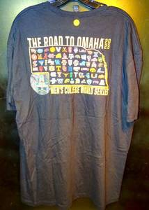 lot 178 image: FANATICS 2023 THE ROAD TO OMAHA MENS NCAA COLLEGE WORLD SERIES T-SHIRT (X-LARGE)