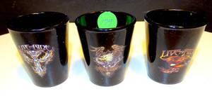 lot 179 image: 2008 BORN TO RIDE MOTORCYCLING SHOT GLASSES - SET OF 3