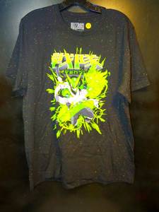 lot 282 image: AUTHENTIC BLIZZARD OVERWATCH GENJI (CONFETTI) TEE SHIRT - SIZE LARGE $$