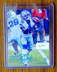 lot 104 image: 2020 Cee Dee Lamb Chronicles Luminance Green Parallel #206 ROOKIE CARD