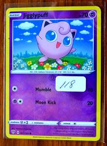 lot 118 image: Jigglypuff - 035100 C - Infinity Zone S3 Pokemon 2020