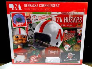 lot 161 image: NEWSEALED - Nebraska Cornhuskers 18x24 YouTheFan 500 Piece Retro Series Puzzle $$