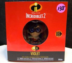 lot 138 image: NEWSEALED - FUNKO FIVE STAR INCREDIBLES 2 VIOLET VINYL FIGURE