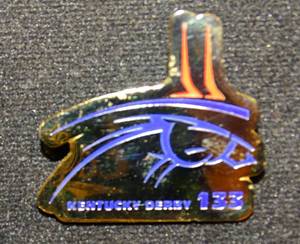 lot 157 image: METAL PIN BACK KENTUCKY DERBY 133 COLLECTORS PIN (2007)