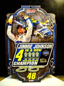 lot 271 image: AWESOME JIMMY JOHNSON NASCAR WALL DISPLAY 11 X 17