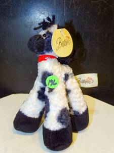 lot 196 image: 12 BESTEVER BLACK & WHITE PINTO PONY PLUSH $$