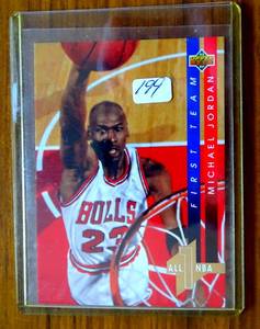 lot 199 image: 1993-94 Upper Deck #AN4 Michael Jordan All-NBA