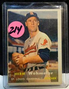 lot 214 image: VINTAGE 1957 Topps #81 Herm Wehmeier