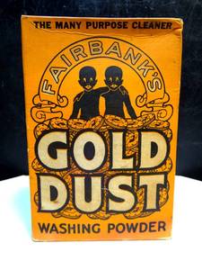 lot 225 image: $$$ RARE VINTAGE 1890s Fairbanks Gold Dust Washing Powder Unopened Box