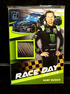 lot 230 image: 2020 Donruss Racing NASCAR Race Day Relics Used TIRE #RD-KU Kurt Busch