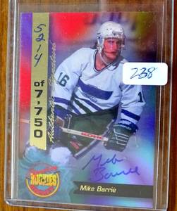 lot 238 image: AUTOGRAPH - 1994-95 Signature Rookies Mike Barrie Authentic Signatures 7750 #40