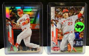 lot 249 image: LOT OF MIKE TROUT TOPPS AND TOPPS CHROME BASEBALL CARDS (2020)