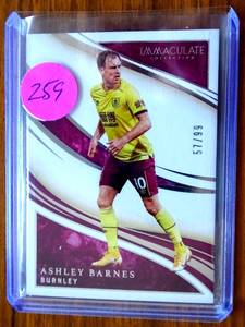 lot 259 image: LIMITED - 2020 ASHLEY BARNES 99 PANINI IMMACULATE COLLECTION