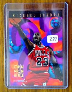 lot 279 image: $$ Michael Jordan 1995-96 NBA Hoops Number Crunchers Insert Card #1