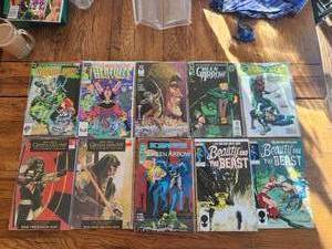 lot 53 image: Selection of 10 vintage comics - Marvel, DC - Bloodlines, Hercules, Green Arrow, Beauty and the Beast