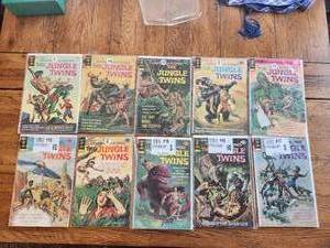 lot 57 image: Selection of 10 vintage comics - Gold Key - The Jungle Twins